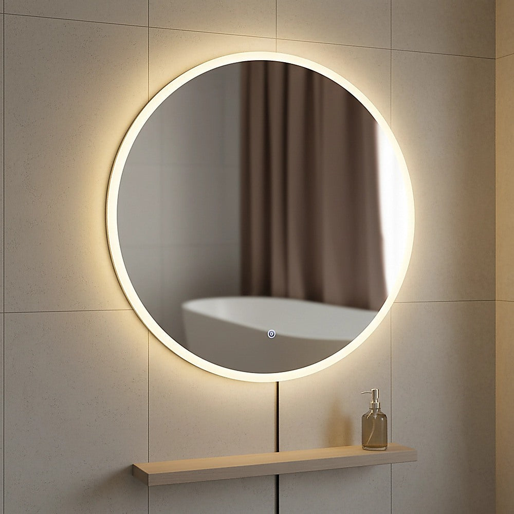 90cm LED Wall Mirror Bathroom Mirrors Light Decor Round V63-833771