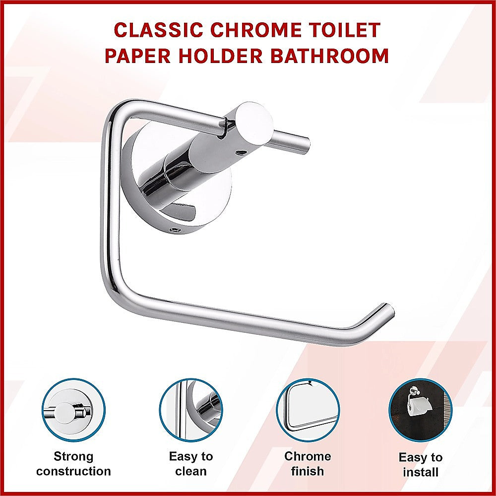 Classic Chrome Toilet Paper Holder Bathroom V63-833851