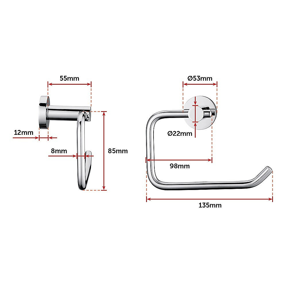 Classic Chrome Toilet Paper Holder Bathroom V63-833851