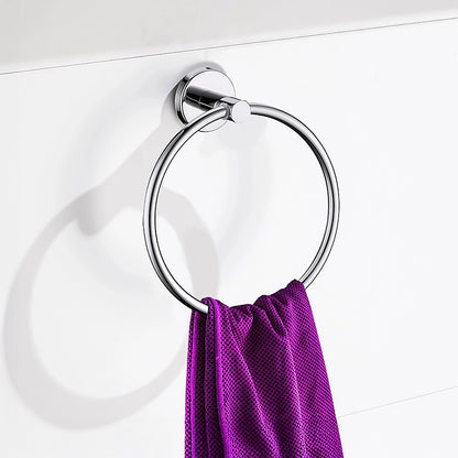 Classic Chrome Towel Bar Rail Ring Bathroom V63-833871