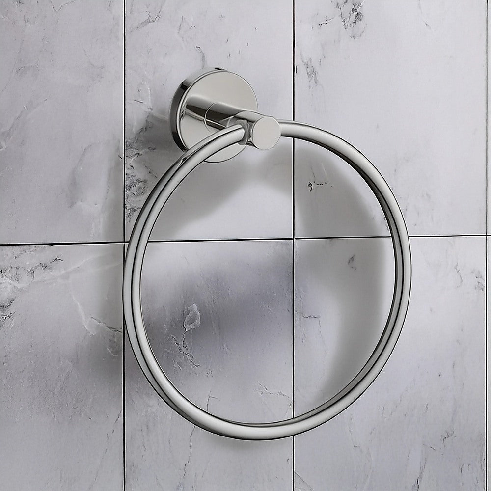 Classic Chrome Towel Bar Rail Ring Bathroom V63-833871