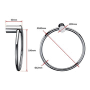 Classic Chrome Towel Bar Rail Ring Bathroom V63-833871