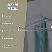 Double Towel Rail Grade 304 Stainless Steel 620mm V63-833921