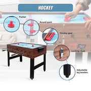 4FT 3-in-1 Games Foosball Soccer Hockey Pool Table V63-834011