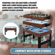 4FT 3-in-1 Games Foosball Soccer Hockey Pool Table V63-834011