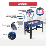 4FT 12-in-1 Combo Games Tables Foosball Soccer Basketball Hockey Pool Table Tennis V63-834021