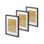 Photo Frames Collage Black A3 Picture Frame Wall Set Home Decor 3PCS V63-834041