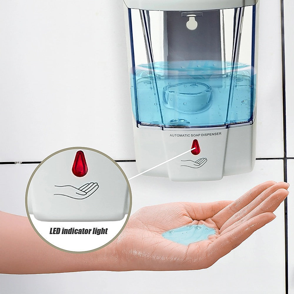 Automatic Liquid Soap/Alcohol Sanitizer Dispenser 700ML Hands-Free Sensor Wall V63-834051