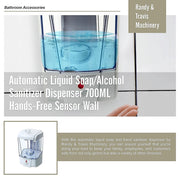 Automatic Liquid Soap/Alcohol Sanitizer Dispenser 700ML Hands-Free Sensor Wall V63-834051