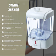 Automatic Liquid Soap/Alcohol Sanitizer Dispenser 700ML Hands-Free Sensor Wall V63-834051
