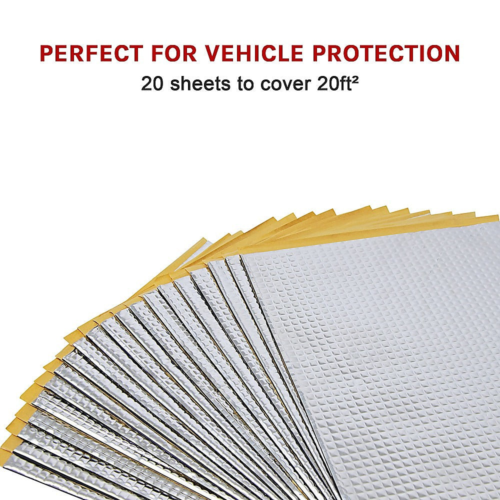 Sound Deadening Dead Mat 20 Sheets 20sq.ft Car Vibration Proofing V63-834061