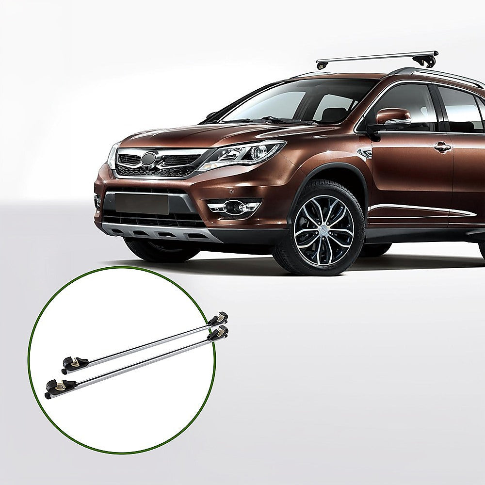 Universal Car Top Roof Rail Rack Cross Bar Aluminium Lockable 1350MM V63-834071