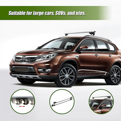Universal Car Top Roof Rail Rack Cross Bar Aluminium Lockable 1350MM V63-834071