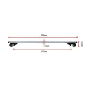 Universal Car Top Roof Rail Rack Cross Bar Aluminium Lockable 1350MM V63-834071