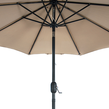 9FT Patio Umbrella Outdoor Garden Table Umbrella with 8 Sturdy Ribs V63-834241