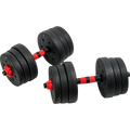 20kg Adjustable Rubber Dumbbell Set Barbell Home GYM Exercise Weights V63-834261