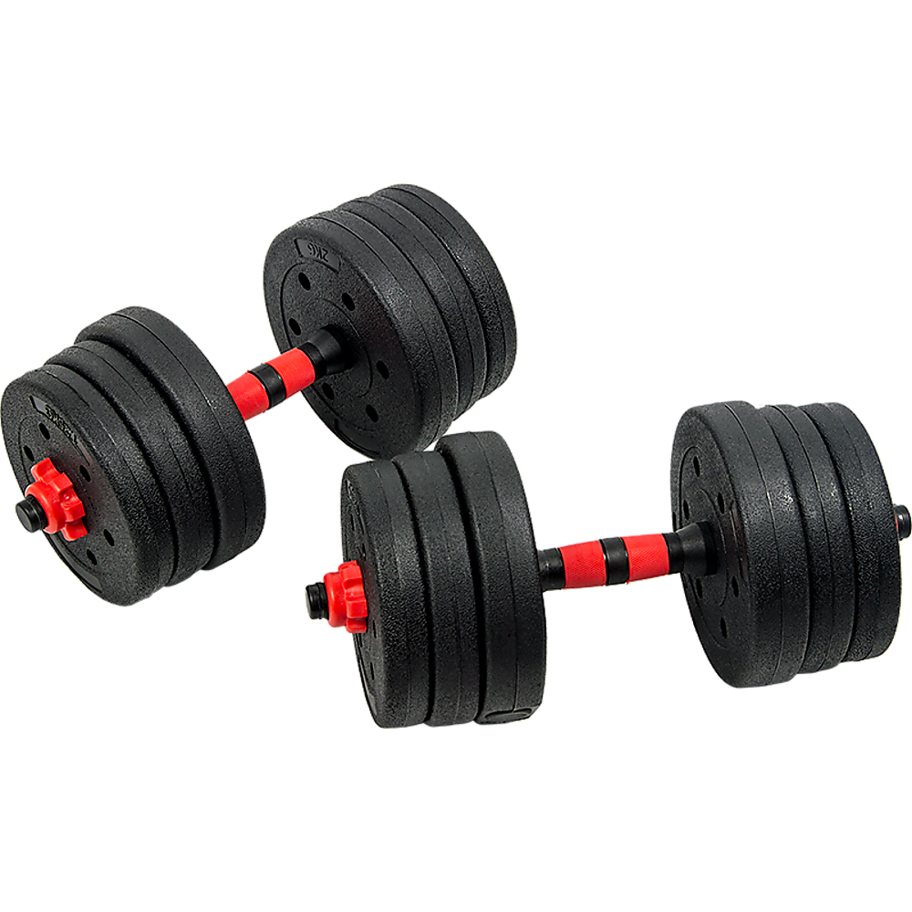 20kg Adjustable Rubber Dumbbell Set Barbell Home GYM Exercise Weights V63-834261