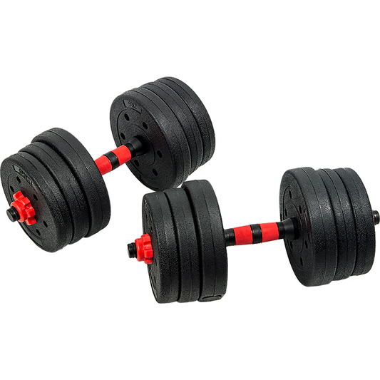 20kg Adjustable Rubber Dumbbell Set Barbell Home GYM Exercise Weights V63-834261