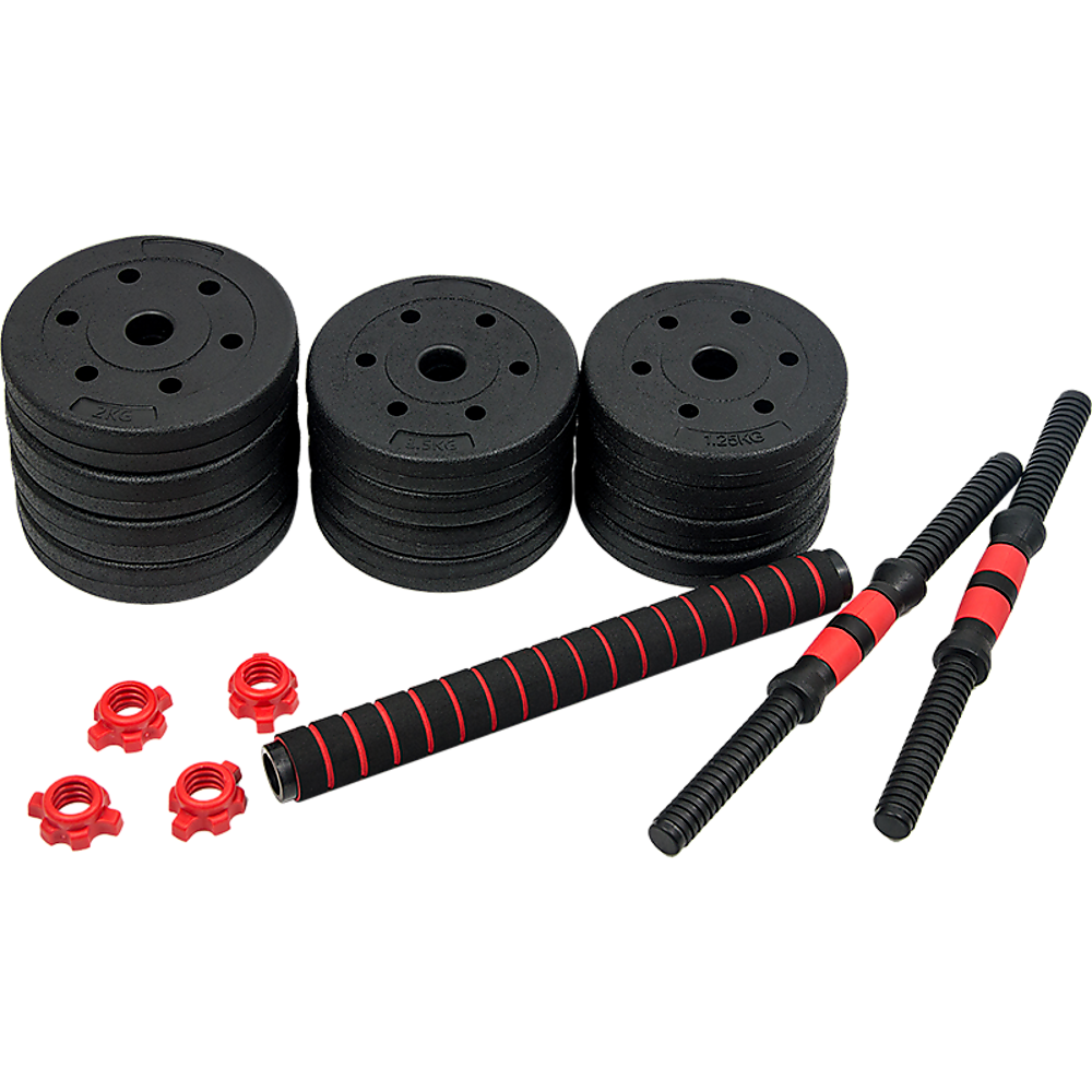 20kg Adjustable Rubber Dumbbell Set Barbell Home GYM Exercise Weights V63-834261