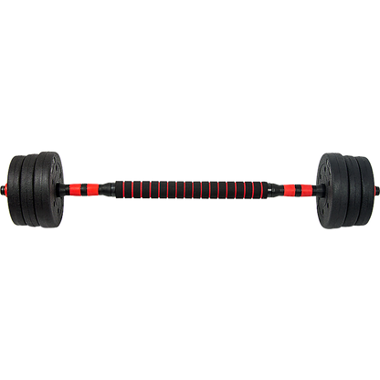 20kg Adjustable Rubber Dumbbell Set Barbell Home GYM Exercise Weights V63-834261
