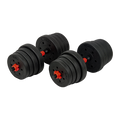 30kg Adjustable Rubber Dumbbell Set Barbell Home GYM Exercise Weights V63-834271