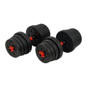 30kg Adjustable Rubber Dumbbell Set Barbell Home GYM Exercise Weights V63-834271