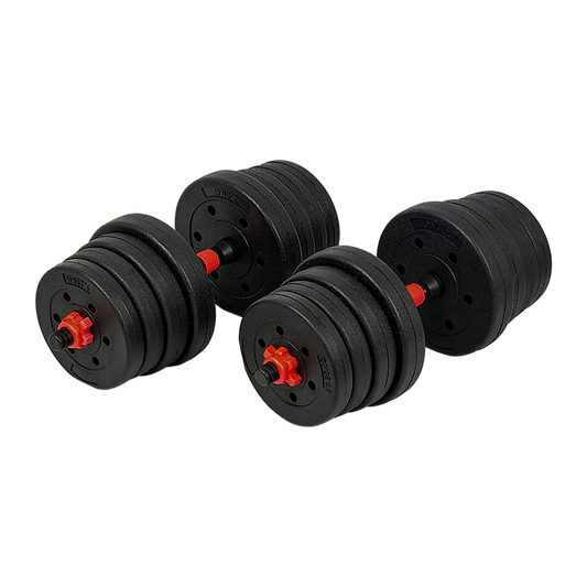30kg Adjustable Rubber Dumbbell Set Barbell Home GYM Exercise Weights V63-834271
