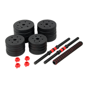 30kg Adjustable Rubber Dumbbell Set Barbell Home GYM Exercise Weights V63-834271