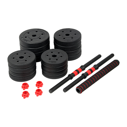 30kg Adjustable Rubber Dumbbell Set Barbell Home GYM Exercise Weights V63-834271