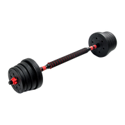 30kg Adjustable Rubber Dumbbell Set Barbell Home GYM Exercise Weights V63-834271