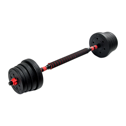 30kg Adjustable Rubber Dumbbell Set Barbell Home GYM Exercise Weights V63-834271