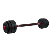 40kg Adjustable Rubber Dumbbell Set Barbell Home GYM Exercise Weights V63-834281