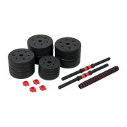 40kg Adjustable Rubber Dumbbell Set Barbell Home GYM Exercise Weights V63-834281