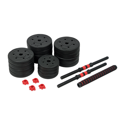 40kg Adjustable Rubber Dumbbell Set Barbell Home GYM Exercise Weights V63-834281