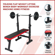 Folding Flat Weight Lifting Bench Body Workout Exercise Machine Home Fitness V63-834301