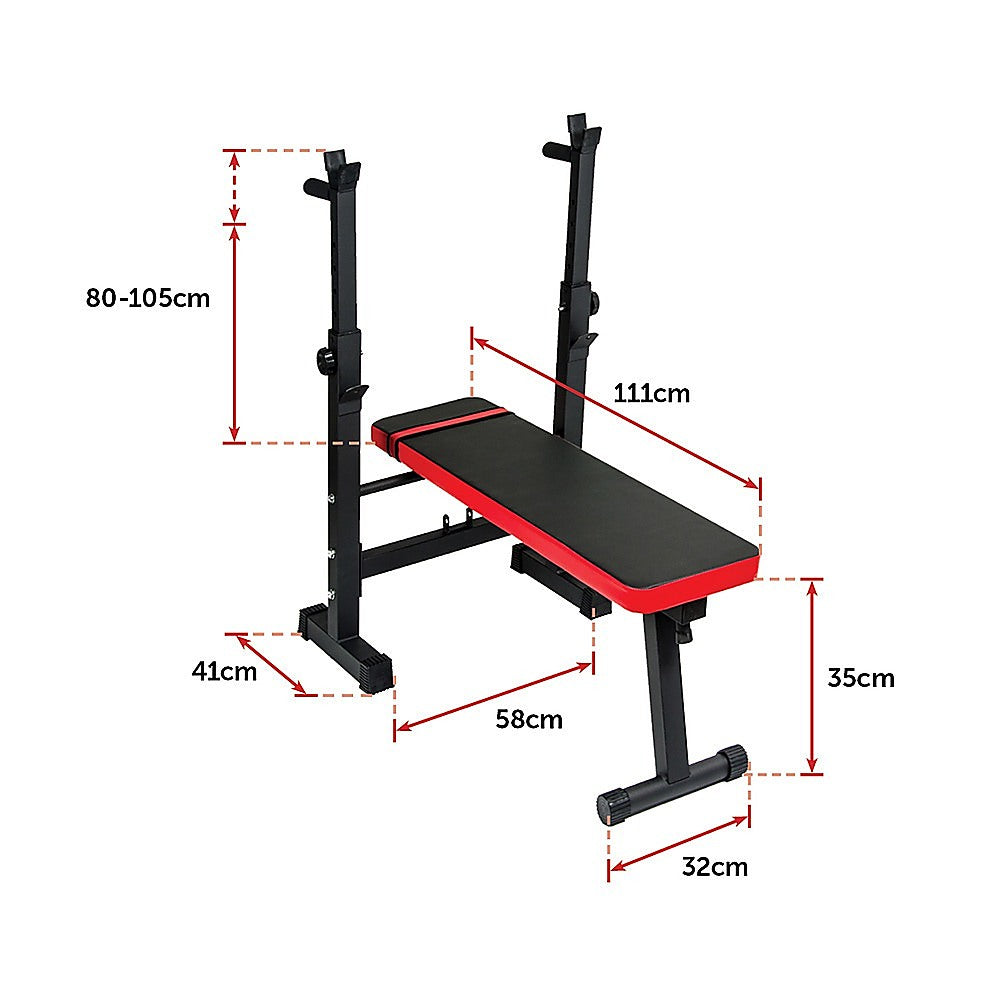 Folding Flat Weight Lifting Bench Body Workout Exercise Machine Home Fitness V63-834301