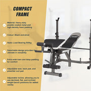 Multi Station Home Gym Weight Bench Press Leg Equipment Set Fitness Exercise V63-834321