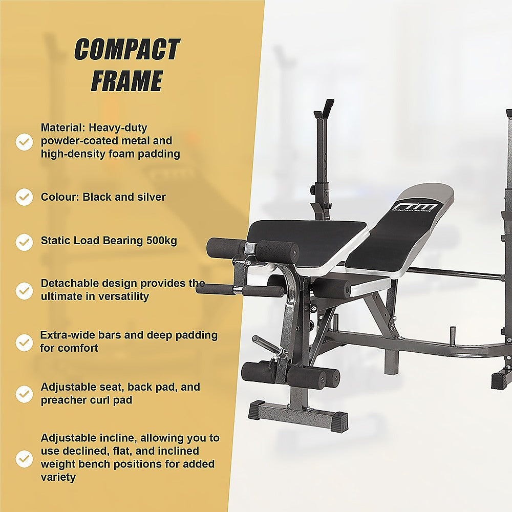 Multi Station Home Gym Weight Bench Press Leg Equipment Set Fitness Exercise V63-834321