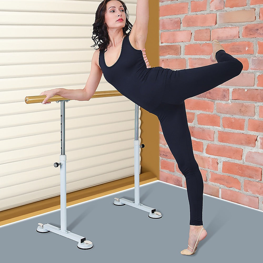 Wooden Portable Ballet Bar Stretch Barre Dance Bar 1.5M Freestanding Ballet Bar V63-834331