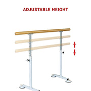 Wooden Portable Ballet Bar Stretch Barre Dance Bar 1.5M Freestanding Ballet Bar V63-834331