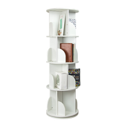 360-degree Rotating 4 Tier Display Shelf Bookcase Organiser V63-834351