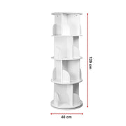 360-degree Rotating 4 Tier Display Shelf Bookcase Organiser V63-834351