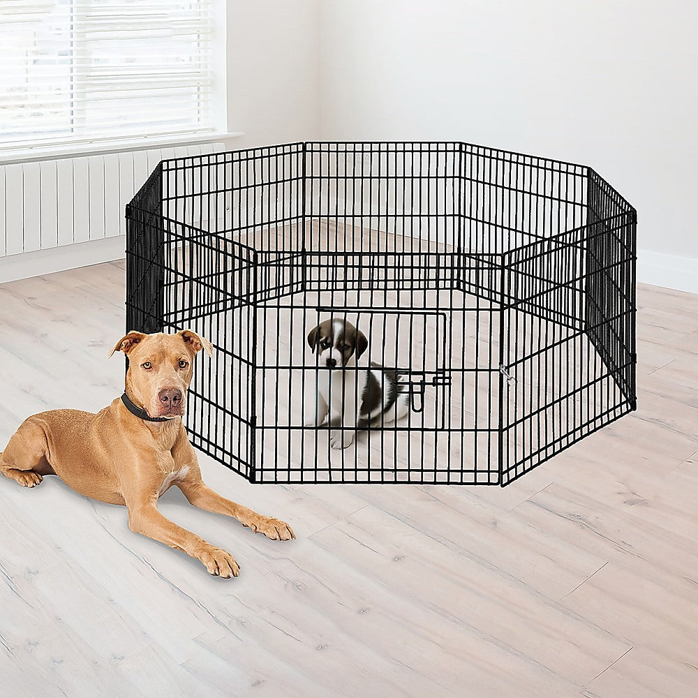 24" 8 Panel Pet Dog Playpen Puppy Exercise Cage Enclosure Fence Play Pen V63-834381