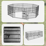24" 8 Panel Pet Dog Playpen Puppy Exercise Cage Enclosure Fence Play Pen V63-834381