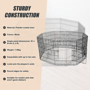 24" 8 Panel Pet Dog Playpen Puppy Exercise Cage Enclosure Fence Play Pen V63-834381