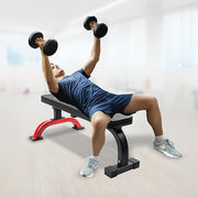 Fitness Flat Bench Weight Press Gym Home Strength Training Exercise V63-834531