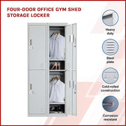 Four-Door Office Gym Shed Storage Locker V63-834591