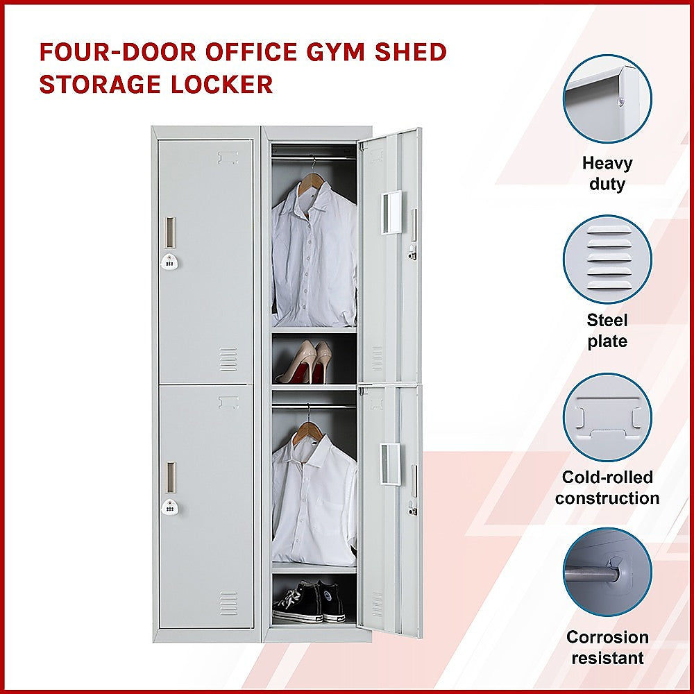 Four-Door Office Gym Shed Storage Locker V63-834591