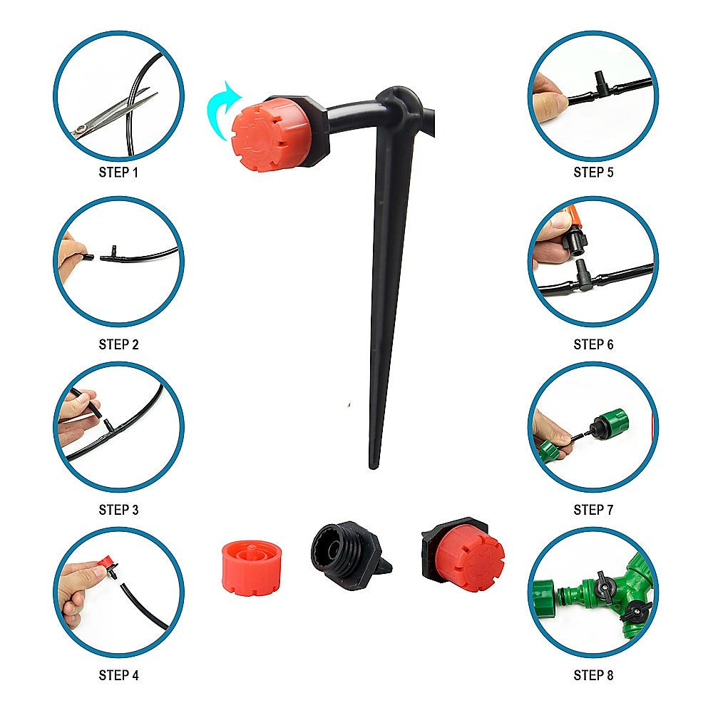 50M Hose Garden Irrigation System Plant Watering DIY Micro Drip Kits V63-834701