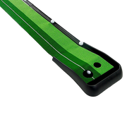 Indoor Practice Putting Green 2.5m Mat Inclined Ball Return Fake Grass 2 Holes V63-834791